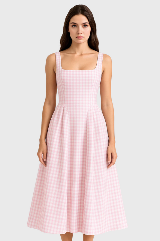 Plaid Bustier Dress