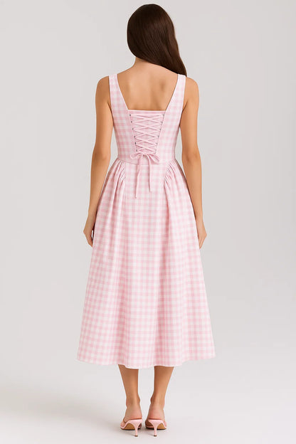 Plaid Bustier Dress