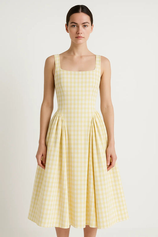 Plaid Bustier Dress