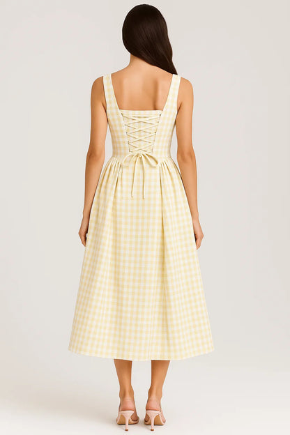 Plaid Bustier Dress